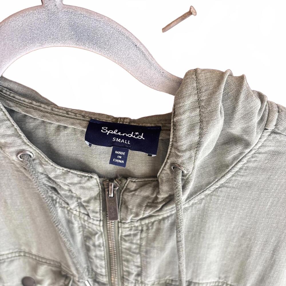 Splendid Small Utility Jacket In Light Green - image 3